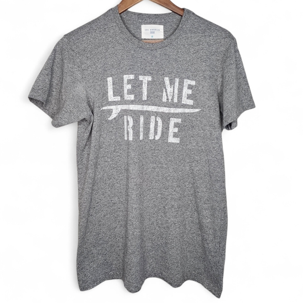 Sol Angeles Let Me Ride Graphic Short Sleeve Tee in Gray Size M